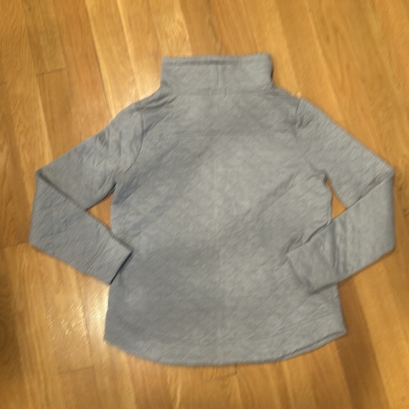 Vineyard Vines Polyester/Cotton Cowl Neck Quilted Pullover (Women's Small) Gray - Picture 3 of 4